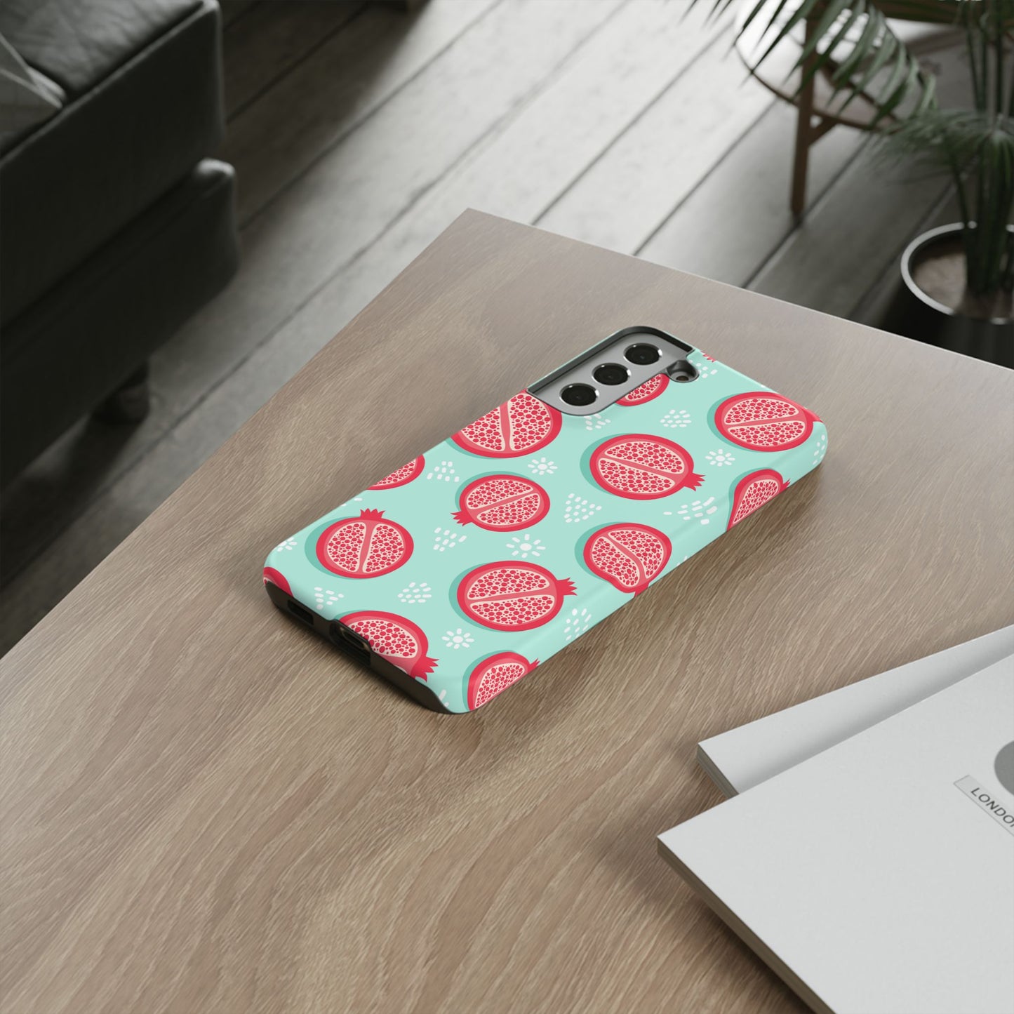 Pomegranate Tough Phone Case | Dual Layer Protective Cover for iPhone & Samsung – Glossy or Matte Finish