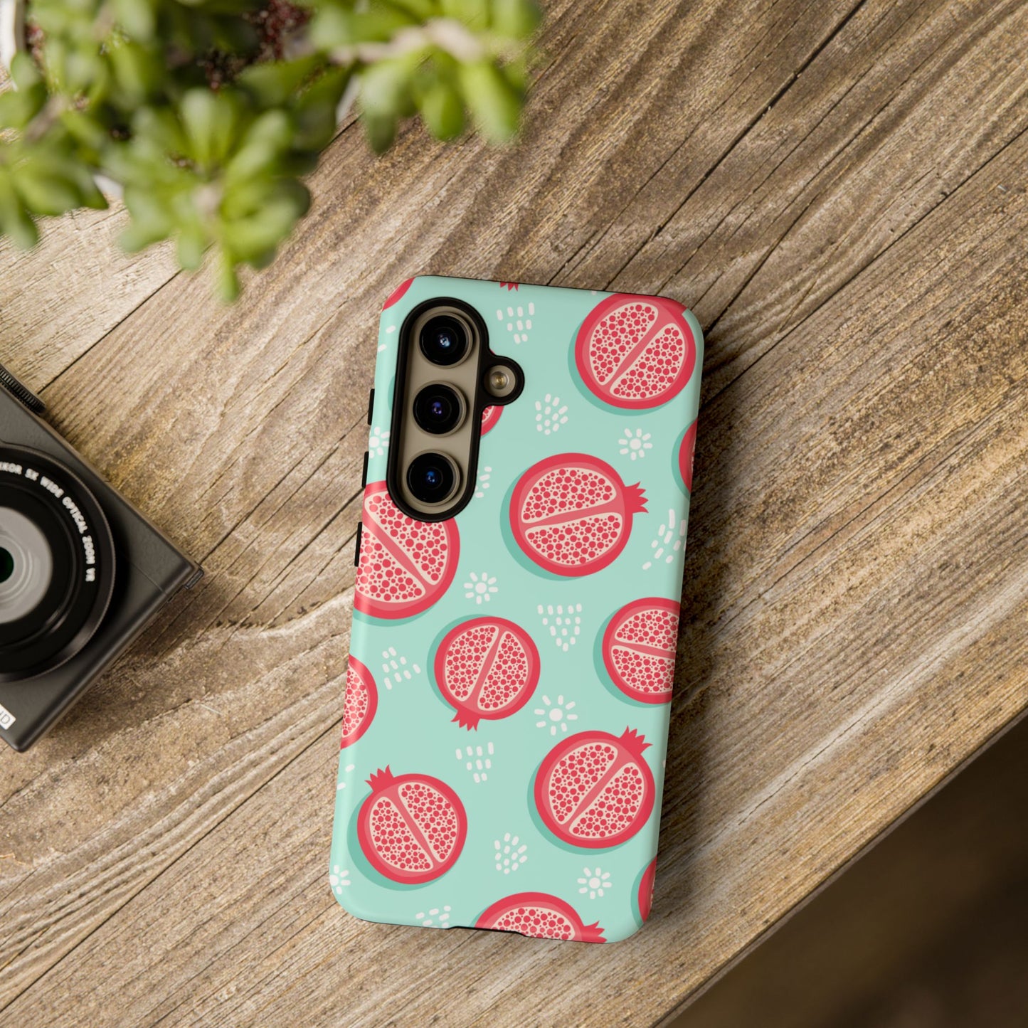 Pomegranate Tough Phone Case | Dual Layer Protective Cover for iPhone & Samsung – Glossy or Matte Finish