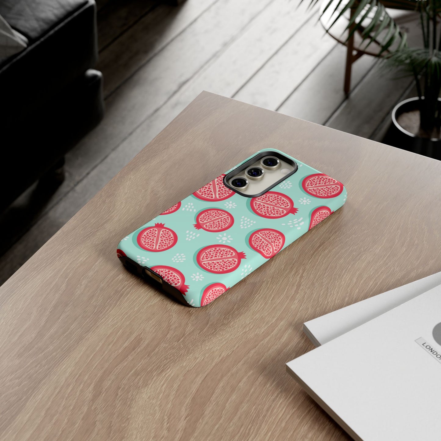 Pomegranate Tough Phone Case | Dual Layer Protective Cover for iPhone & Samsung – Glossy or Matte Finish