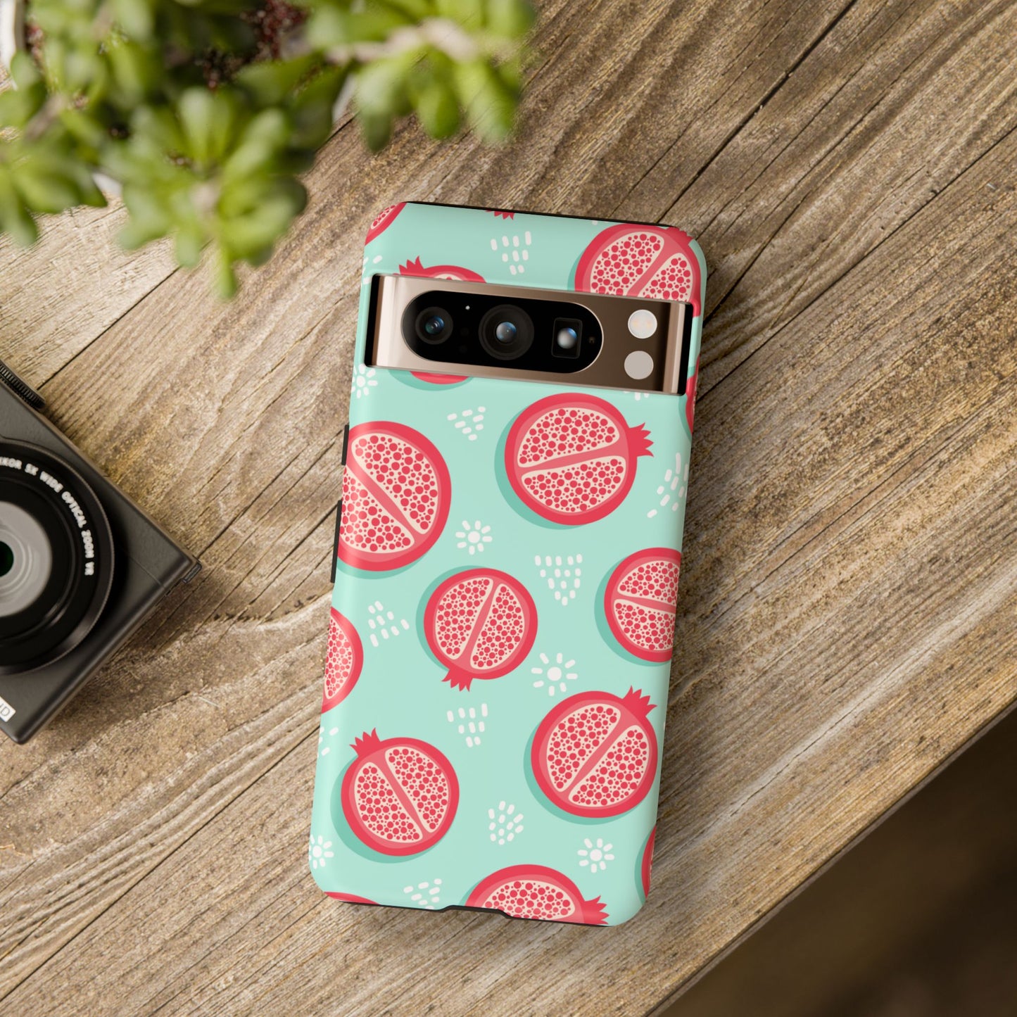 Pomegranate Tough Phone Case | Dual Layer Protective Cover for iPhone & Samsung – Glossy or Matte Finish