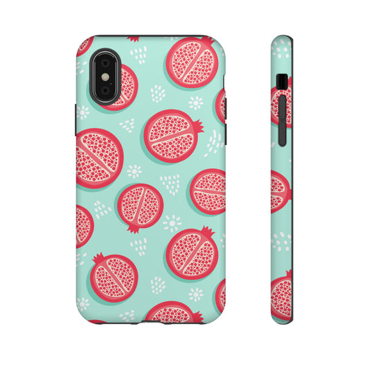 Pomegranate Tough Phone Case | Dual Layer Protective Cover for iPhone & Samsung – Glossy or Matte Finish