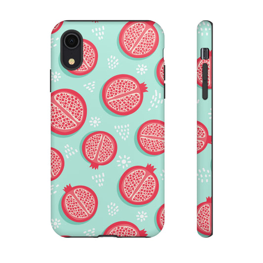 Pomegranate Tough Phone Case | Dual Layer Protective Cover for iPhone & Samsung – Glossy or Matte Finish